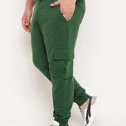 Green Solid Track Pant
