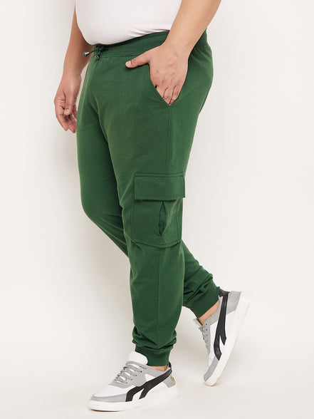 Green Solid Track Pant