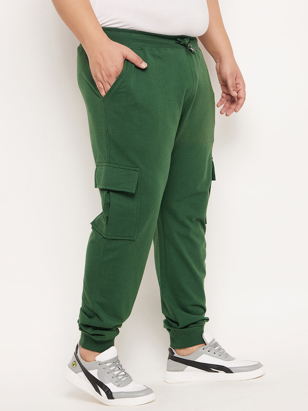 Green Solid Track Pant