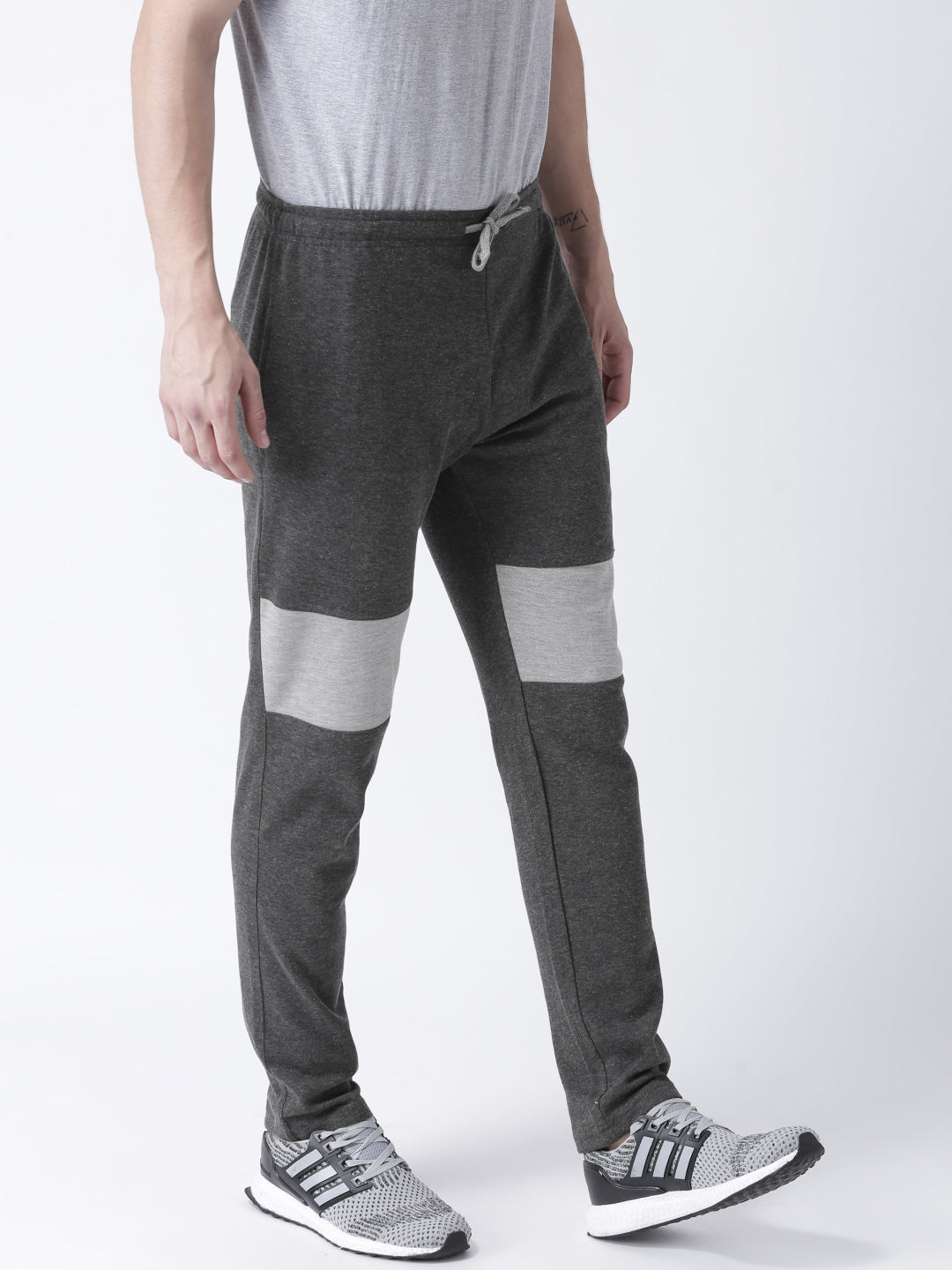 Grey Solid Track Pant
