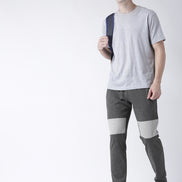 Grey Solid Track Pant