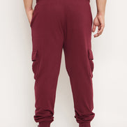 Maroon Solid Track Pant