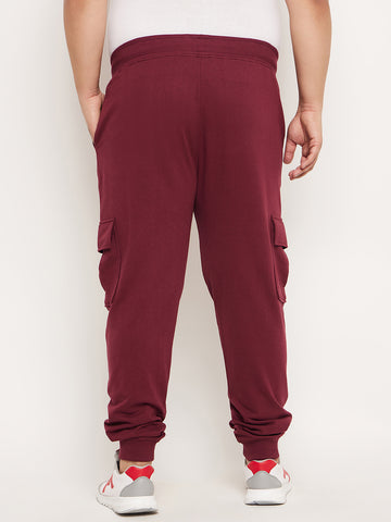 Maroon Solid Track Pant