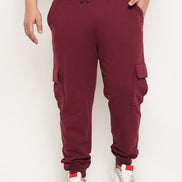 Maroon Solid Track Pant
