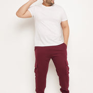 Maroon Solid Track Pant