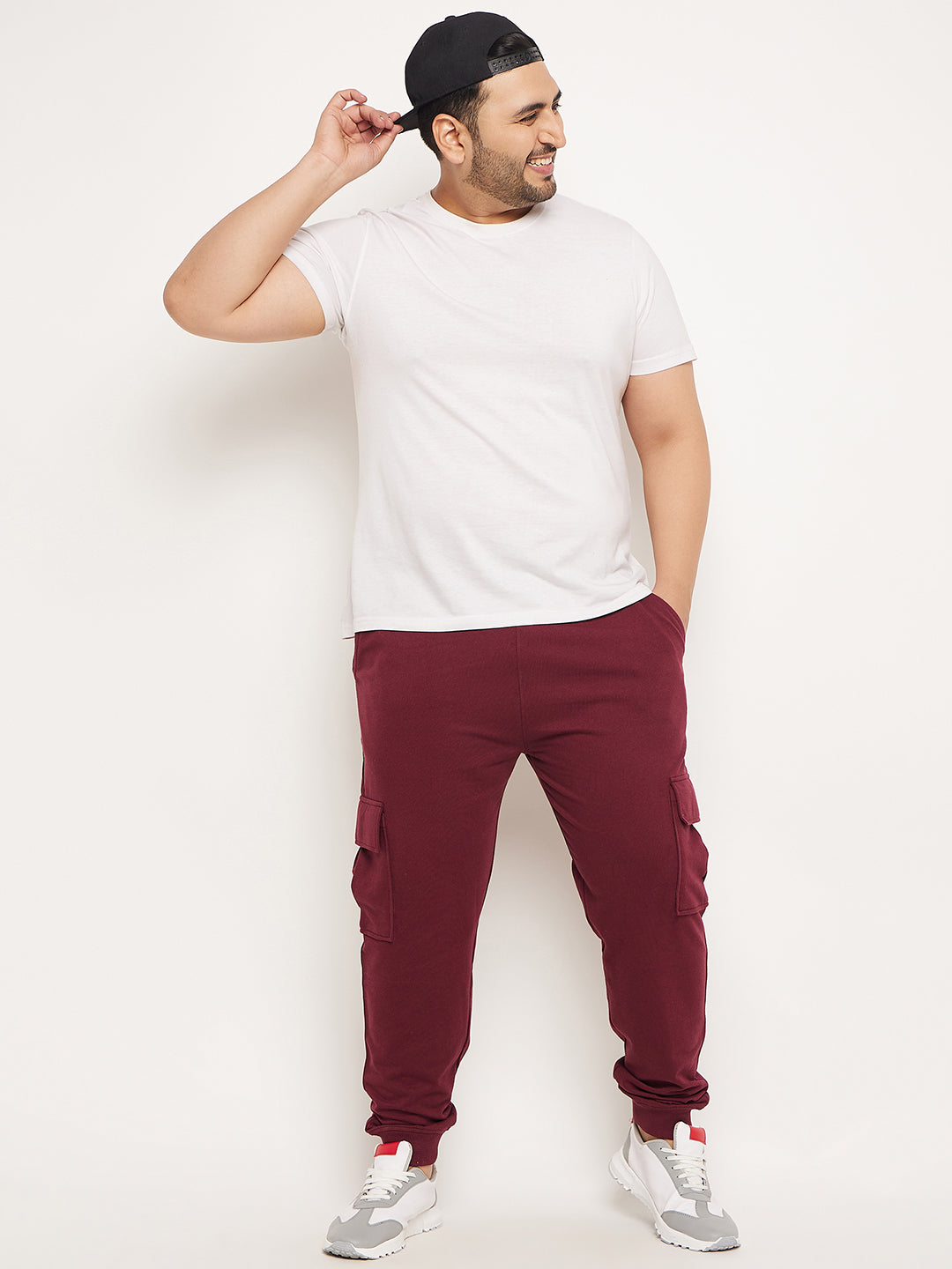 Maroon Solid Track Pant