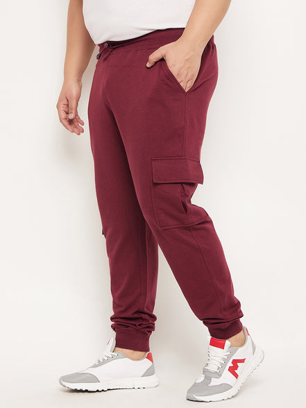Maroon Solid Track Pant