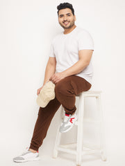 Brown Solid Track Pant