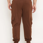 Brown Solid Track Pant