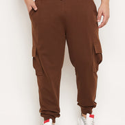 Brown Solid Track Pant