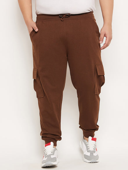 Brown Solid Track Pant