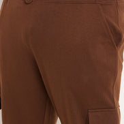 Brown Solid Track Pant