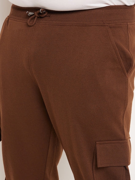 Brown Solid Track Pant