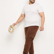 Brown Solid Track Pant