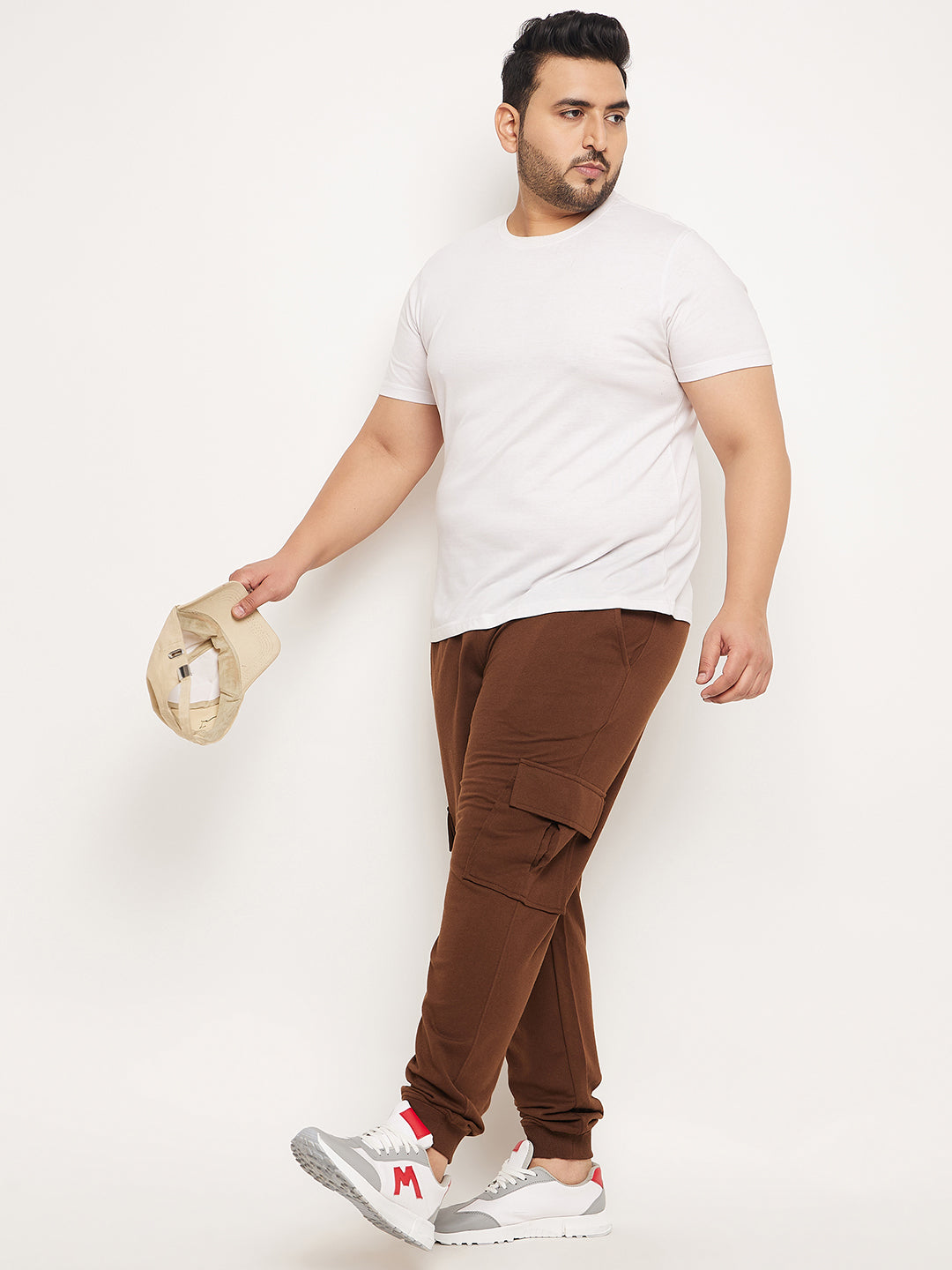 Brown Solid Track Pant
