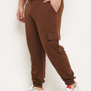 Brown Solid Track Pant