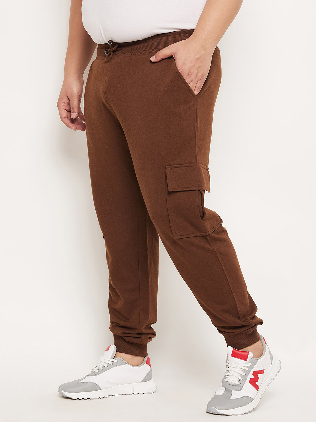 Brown Solid Track Pant