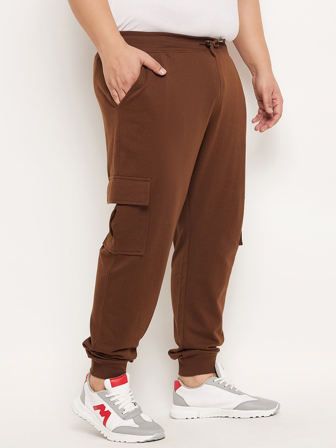 Brown Solid Track Pant