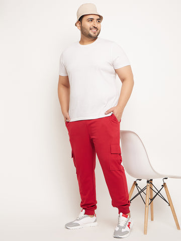 Red Solid Track Pant