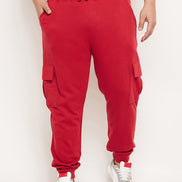 Red Solid Track Pant