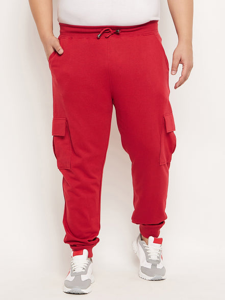 Red Solid Track Pant