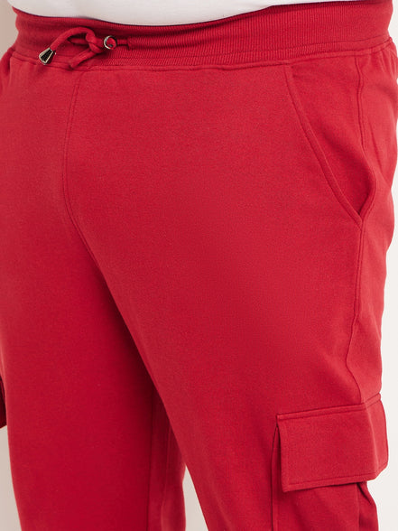 Red Solid Track Pant