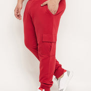 Red Solid Track Pant