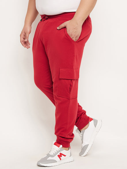 Red Solid Track Pant