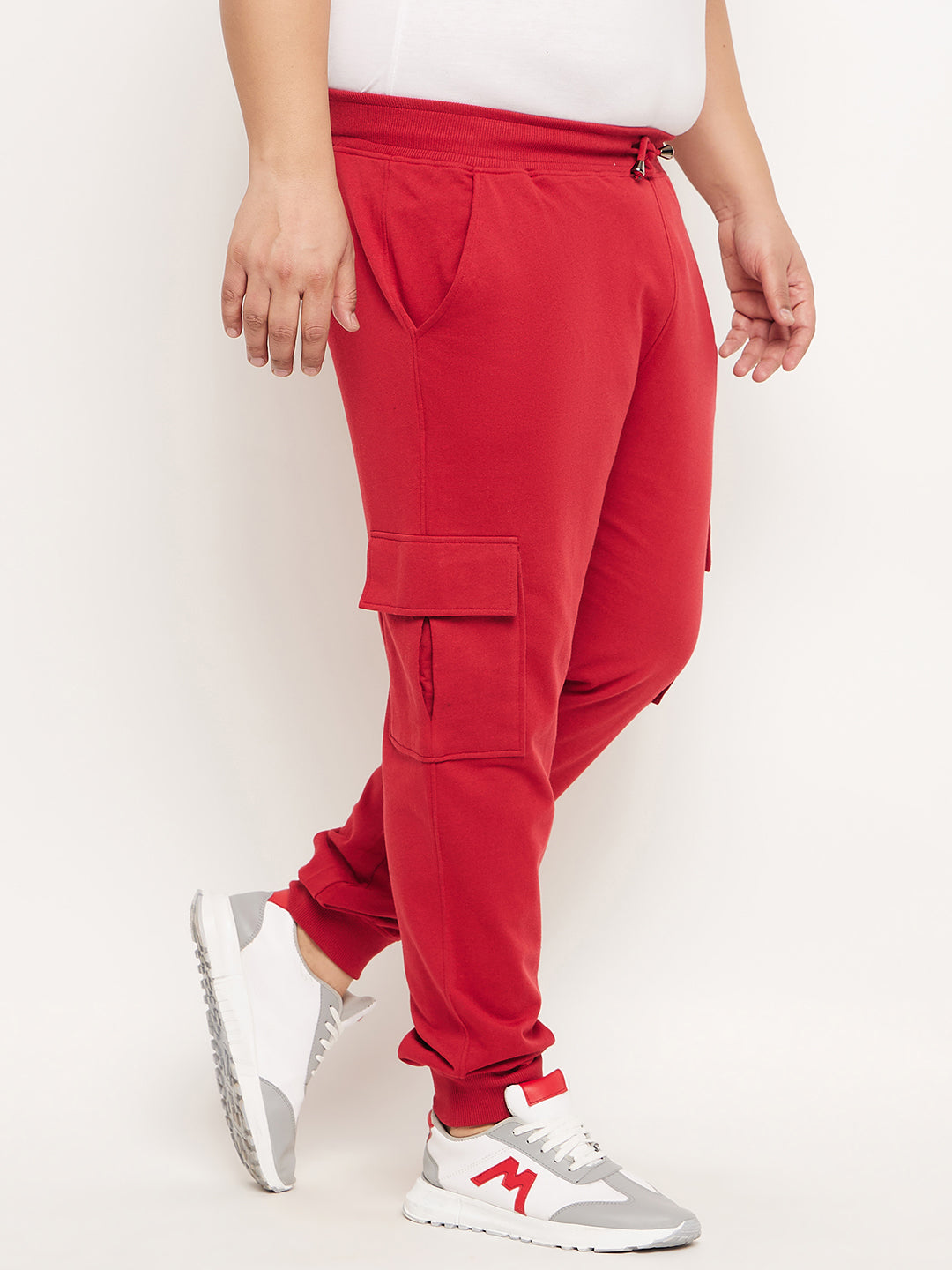 Red Solid Track Pant