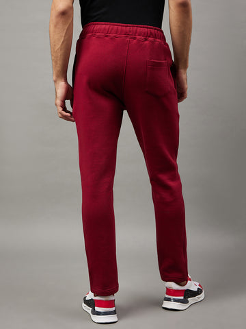 Wine Solid Track Pant