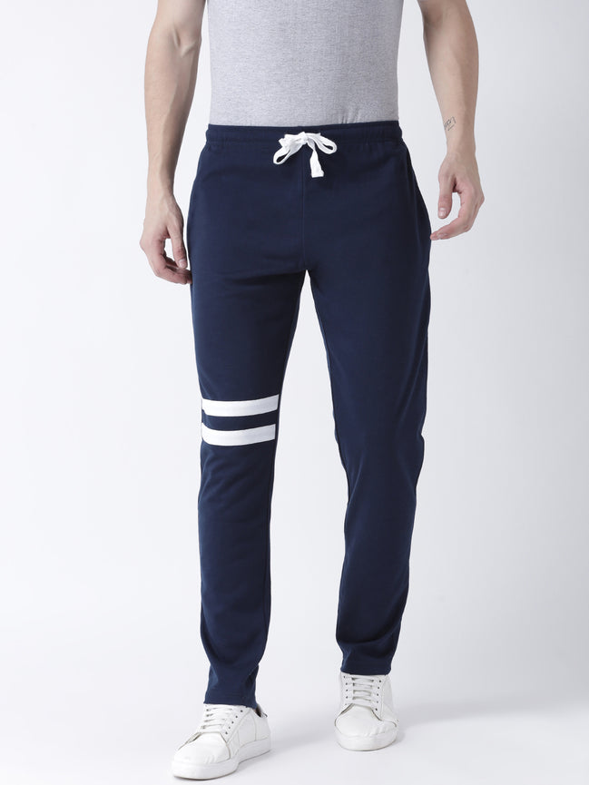Navy Blue Solid Track Pant