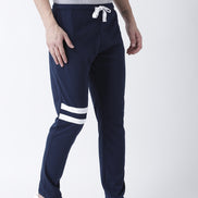 Navy Blue Solid Track Pant