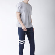 Navy Blue Solid Track Pant