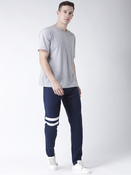 Navy Blue Solid Track Pant
