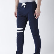 Navy Blue Solid Track Pant