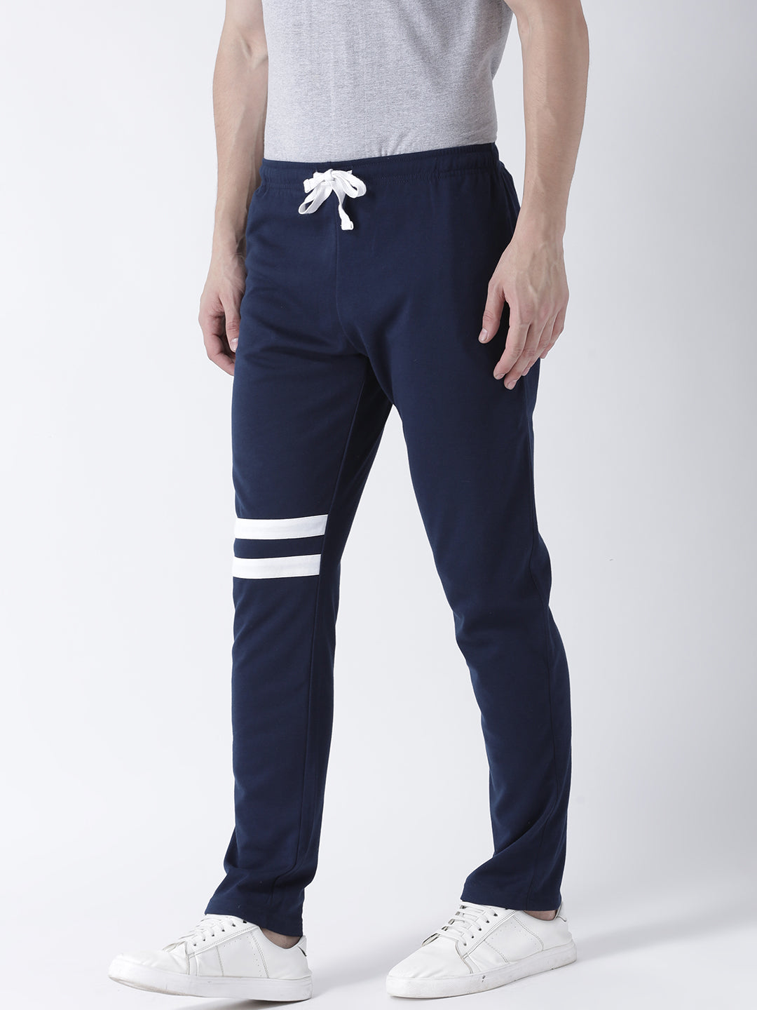 Navy Blue Solid Track Pant