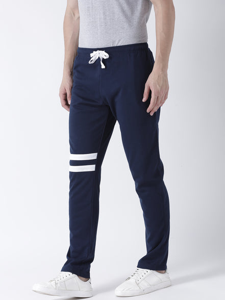 Navy Blue Solid Track Pant