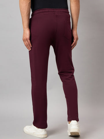 Wine Solid Track Pant