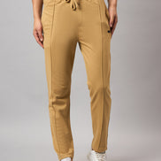 Brown Solid Track Pant