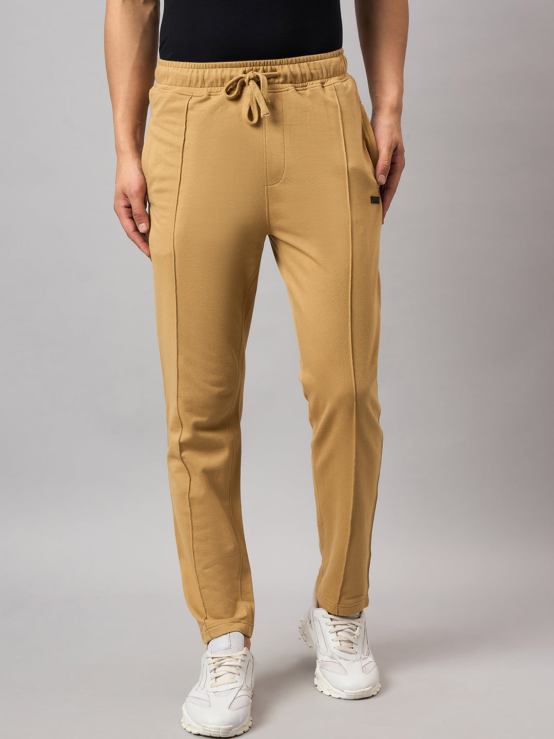 Brown Solid Track Pant