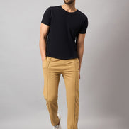 Brown Solid Track Pant