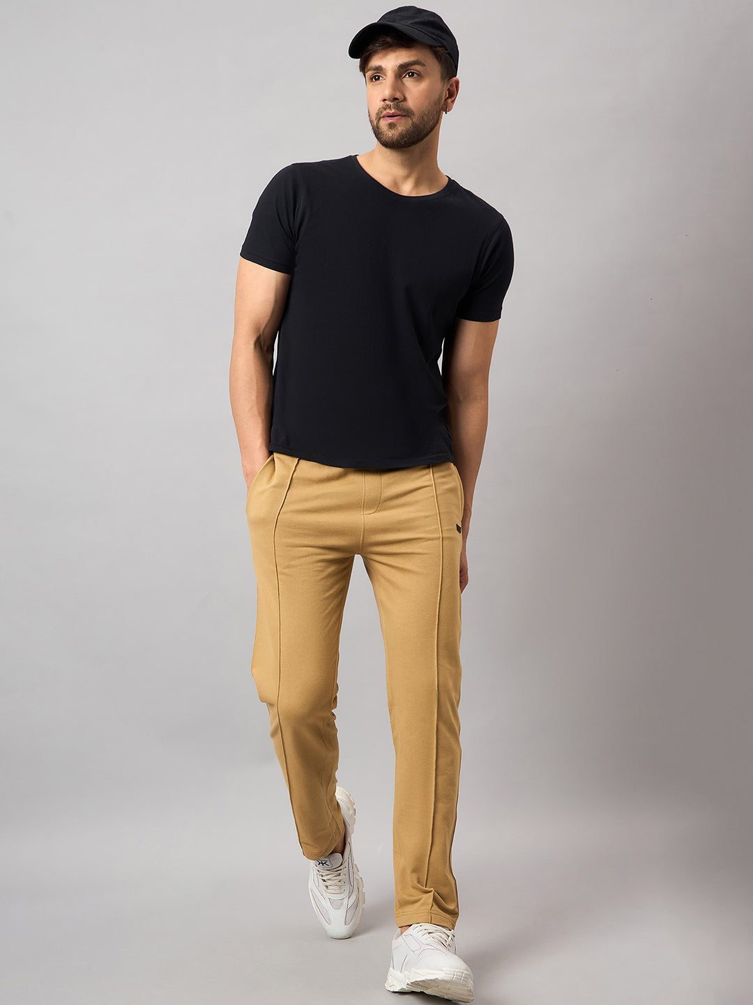 Brown Solid Track Pant