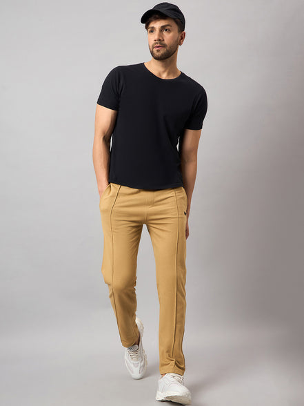 Brown Solid Track Pant