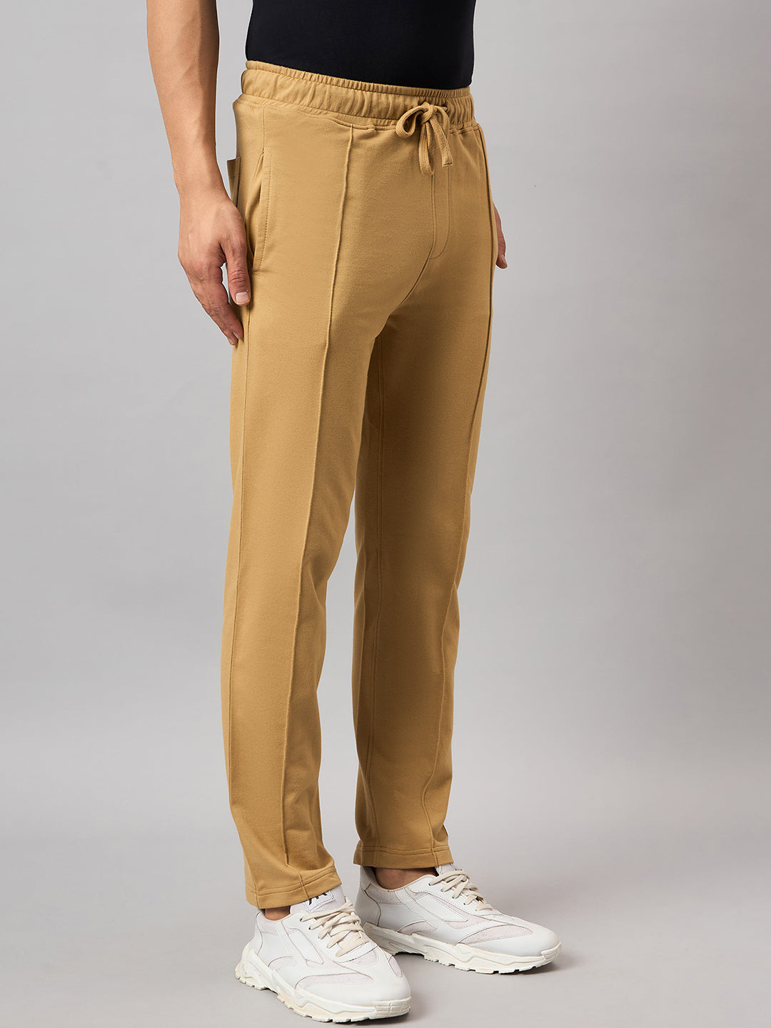 Brown Solid Track Pant