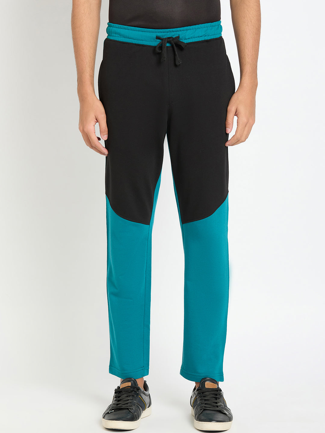 Teal Colorblocked Track Pant