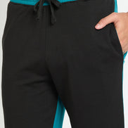 Teal Colorblocked Track Pant