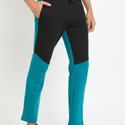 Teal Colorblocked Track Pant