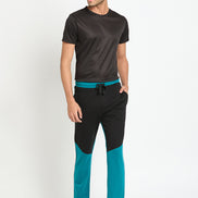Teal Colorblocked Track Pant