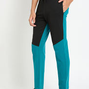 Teal Colorblocked Track Pant
