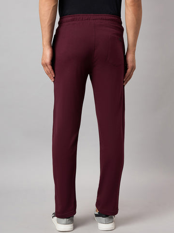 Wine Colorblocked Track Pant